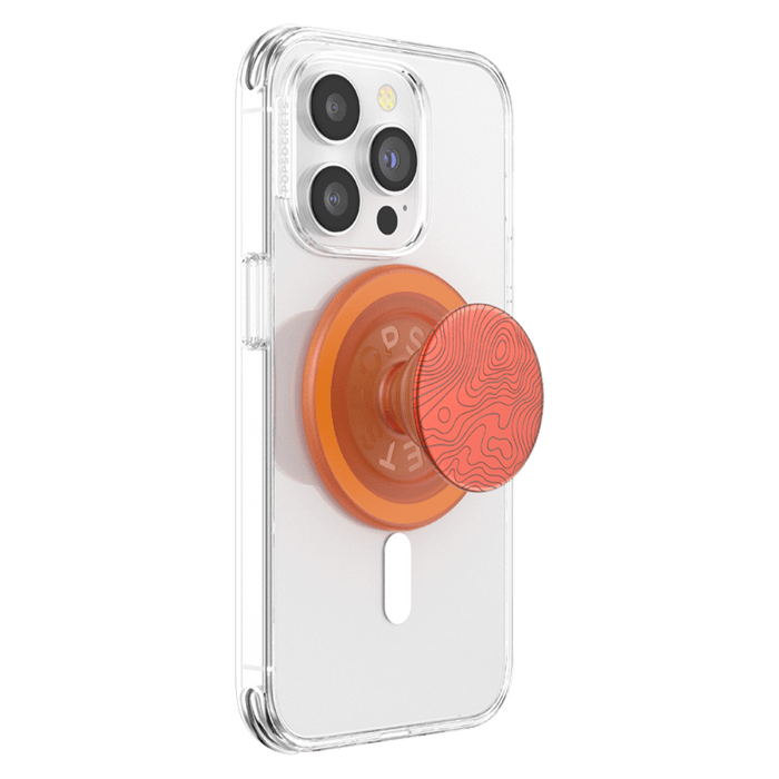 PopSockets MagSafe PopGrip Aluminum Orange Topo