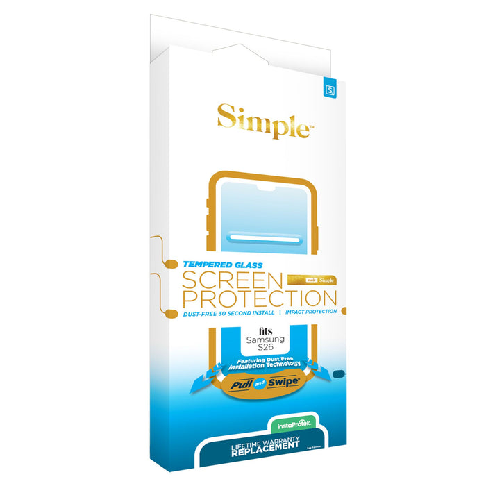 Simple Guided Tempered Glass Screen Protector for Samsung Galaxy S26