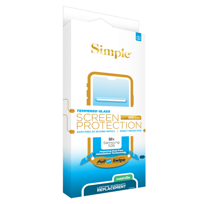 Simple Guided Tempered Glass Screen Protector for Samsung Galaxy S26