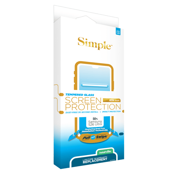 Simple Guided Tempered Glass Screen Protector for Samsung Galaxy S26 Ultra