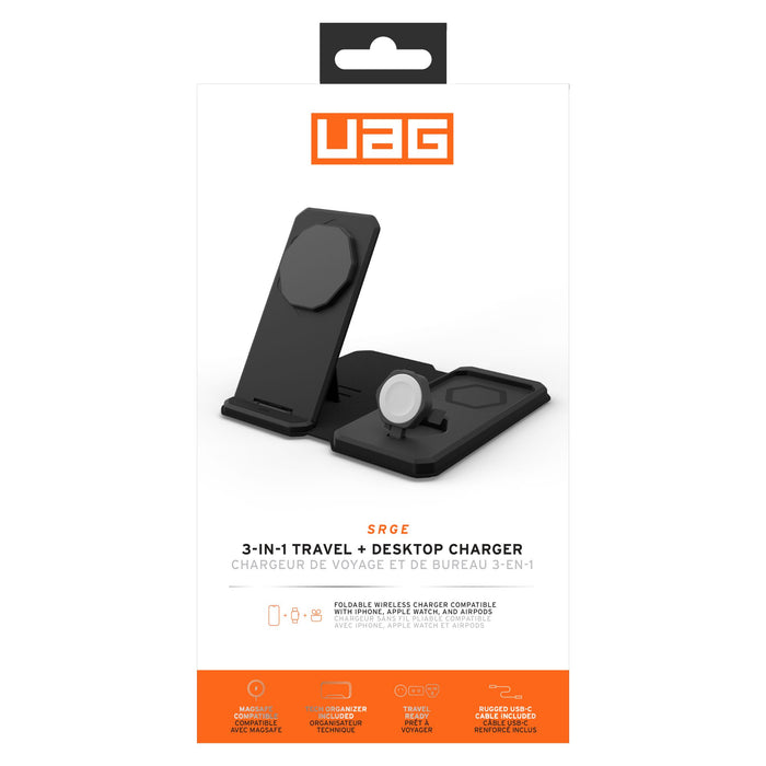 Urban Armor Gear 3 in 1 Travel_and Desktop Magnetic_Charger Black