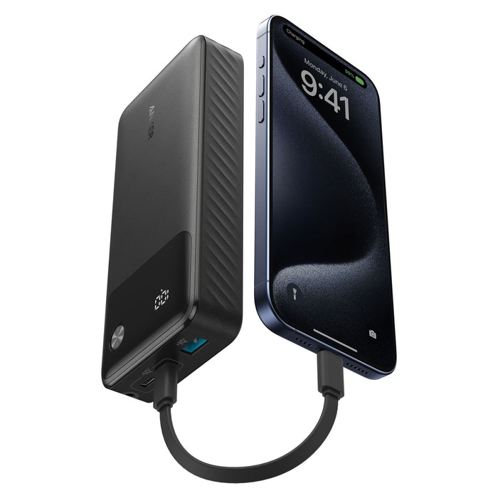 Anker Power Bank 20,000 mAh 30W with USB-C to USB-C Cable Black