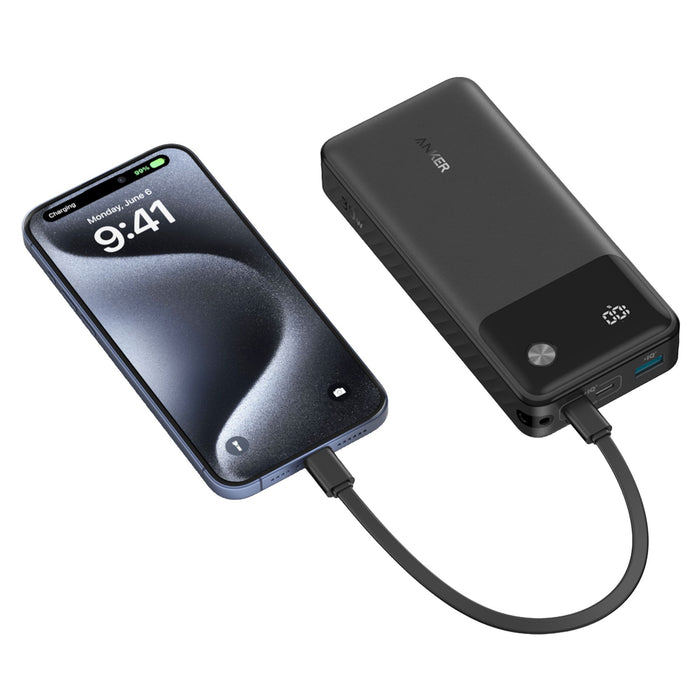 Anker Power Bank 20,000 mAh 30W with USB-C to USB-C Cable Black