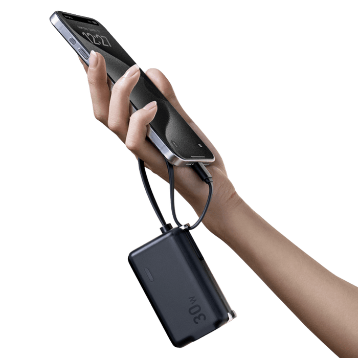 Anker Power Bank 5,000 mAh 22.5W with Built in USB C Cable and Fusion Wall Charger 30W