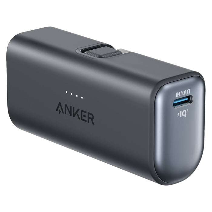 Anker Nano Power Bank with Built-in Foldable USB-C Connector Black