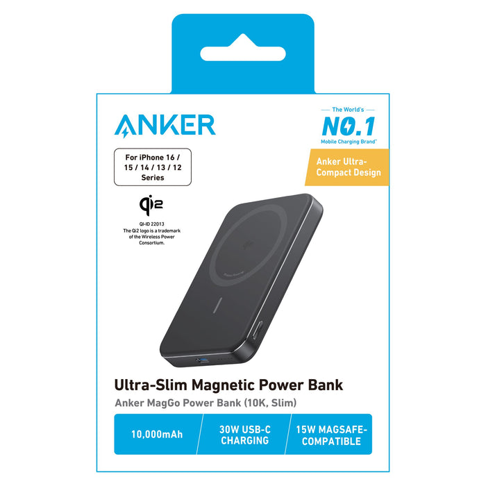 ANKER MagGo Ultra-Slim Magnetic Wireless Power Bank 10,000 mAh