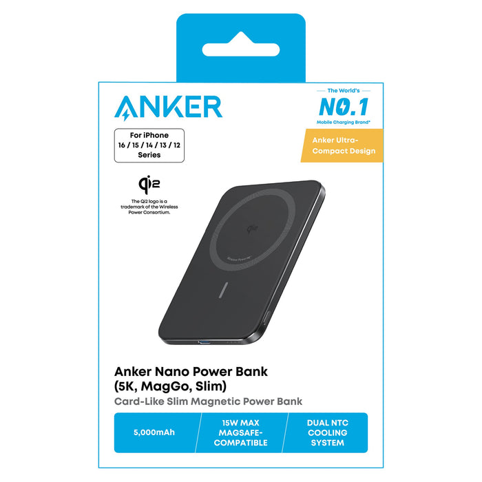 ANKER Nano Slim Magnetic Wireless Power Bank 5,000 mAh