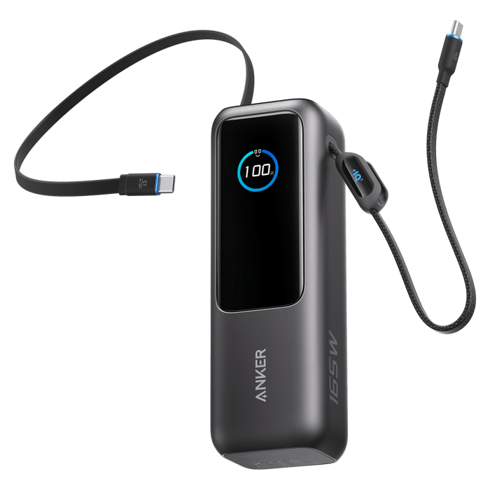 ANKER 165W Power Bank 25,000 mAh with Built-In USB-C and Retractable Cable