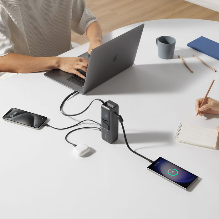 ANKER 165W Power Bank 25,000 mAh with Built-In USB-C and Retractable Cable