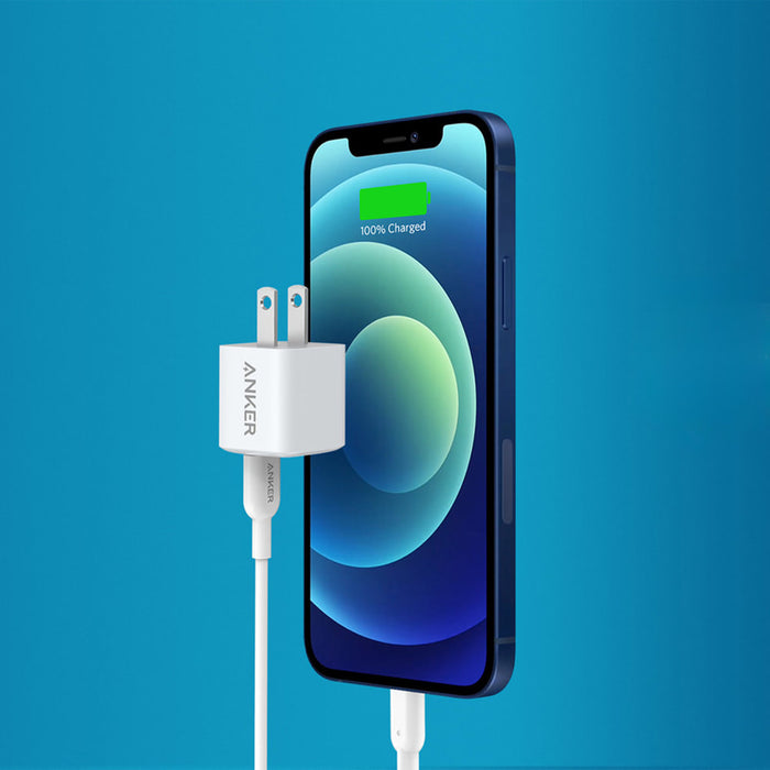 Anker PowerPort 3 Nano USB C Wall Charger 20W White