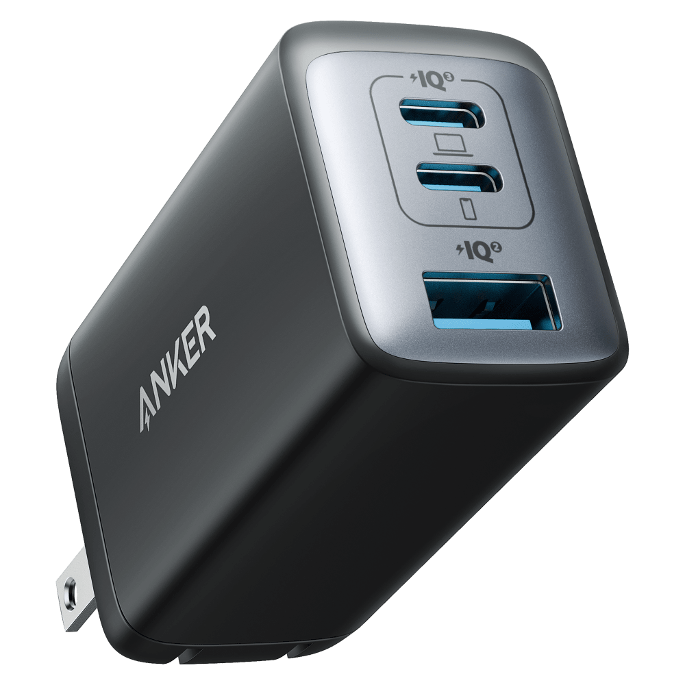 スマホアクセサリー Anker PowerPort III 65W & MagGo 10000m Anker PowerPort 3 3 Port Wall Charger 65W Black — Tech Perks