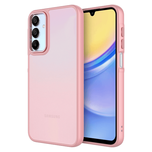 AMPD TPU / Acrylic Smoke Translucent Case for Samsung Galaxy A15 5G Pink