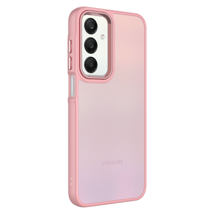 AMPD TPU / Acrylic Smoke Translucent Case for Samsung Galaxy A25 5G Pink Bumper