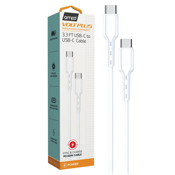 AMPD Type-C to Type-C USB-Cable 3ft White