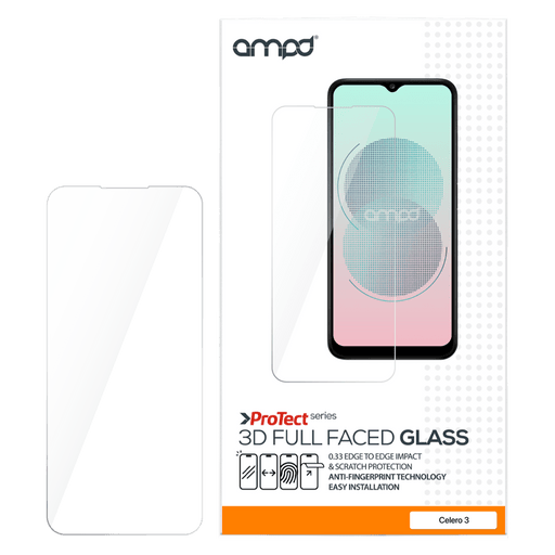 AMPD 0.33 Impact Tempered Glass Screen Protector for Celero5G SC Clear