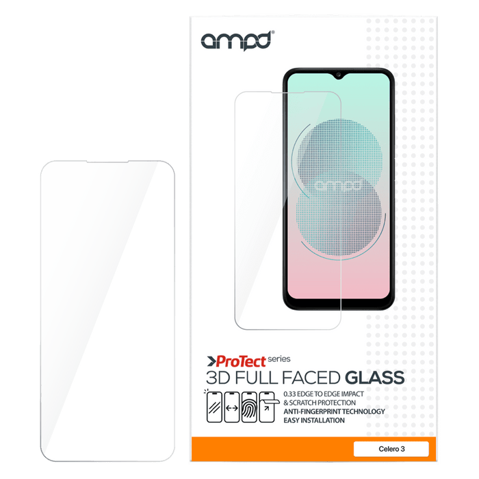 AMPD 0.33 Impact Tempered Glass Screen Protector for Celero5G SC Clear