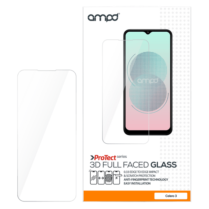 AMPD 0.33 Hardened Tempered Glass Screen Protector for Boost Celero 5G (Gen 3) Clear