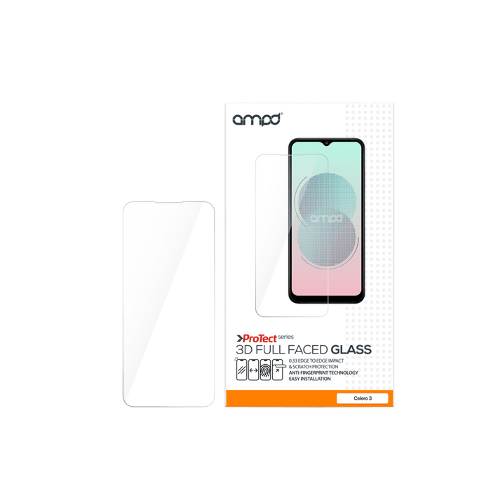 AMPD 0.33 Hardened Tempered Glass Screen Protector for Boost Celero 5G (Gen 3) Clear