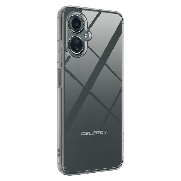 AMPD TPU / Acrylic Crystal Clear Case with Black Bumper for Celero 5G (Gen 3) Black