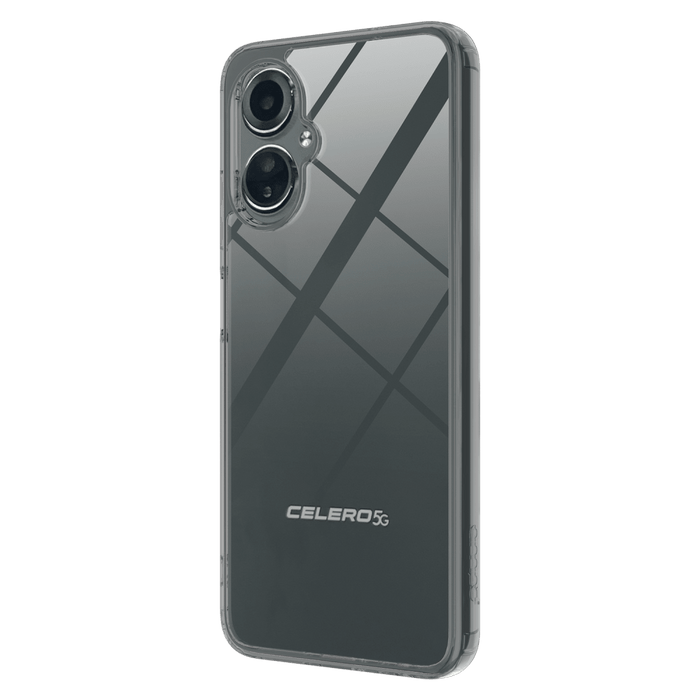 AMPD TPU / Acrylic Crystal Clear Case with Black Bumper for Celero 5G (Gen 3) Black