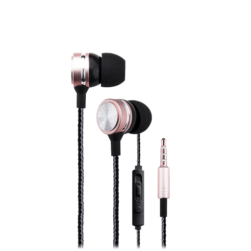 AMPD Element Plus 3.5mm In Ear Wired Headphones Rose Gold