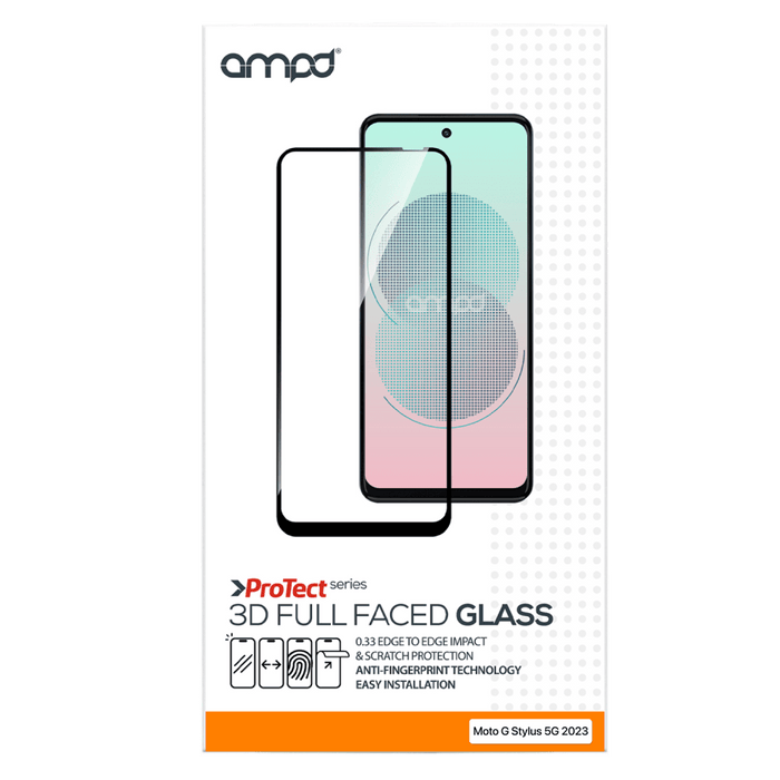 AMPD 3D Full Faced Tempered Glass for Motorola Moto G 5G (2024) Clear