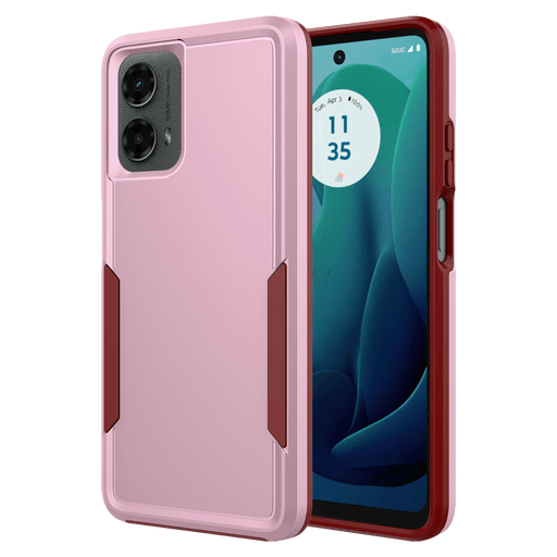 AMPD Dual Layer Military Drop Case for Motorola Moto G 5G (2024) Pink