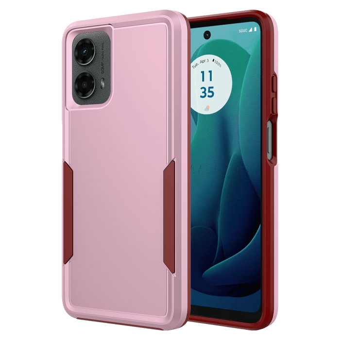 AMPD Dual Layer Military Drop Case for Motorola Moto G 5G (2024) Pink