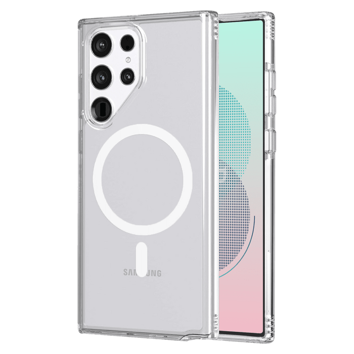 AMPD TPU / Acrylic Crystal Clear MagSafe Case for Samsung Galaxy S22 Ultra Clear