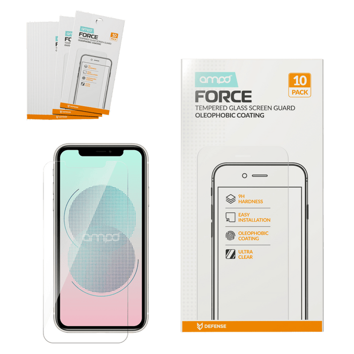 AMPD Glass Screen Protectors for Apple iPhone 11 Clear (sold in quantities of 10)