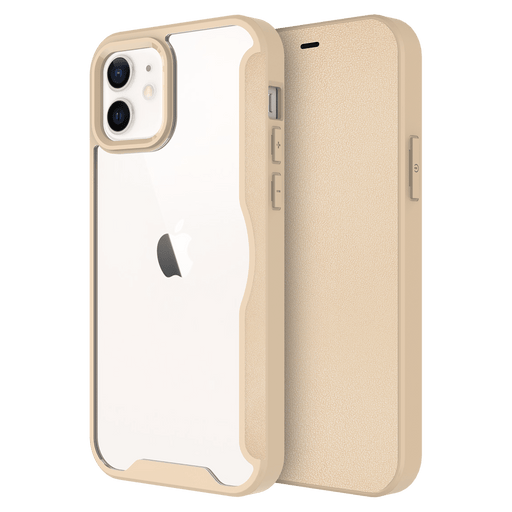 AMPD TPU / Acrylic Flip Wallet Case for Apple iPhone 12 Tan
