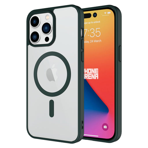 AMPD TPU / Acrylic Hard Shell MagSafe Case with Colored Bumper for Apple iPhone 15 Pro Max