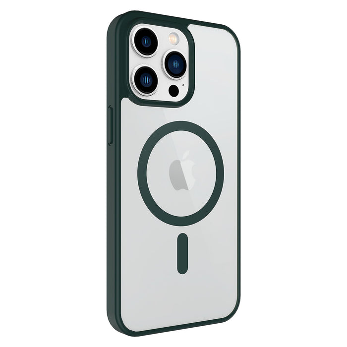 AMPD TPU / Acrylic Hard Shell MagSafe Case with Colored Bumper for Apple iPhone 15 Pro Max