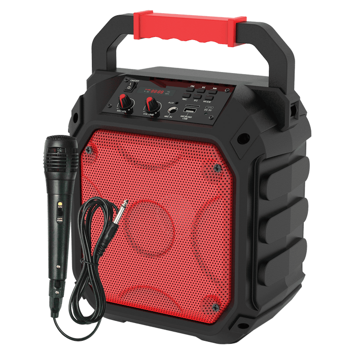 AMPD Party Cube 15W Karaoke Bluetooth Speaker Red