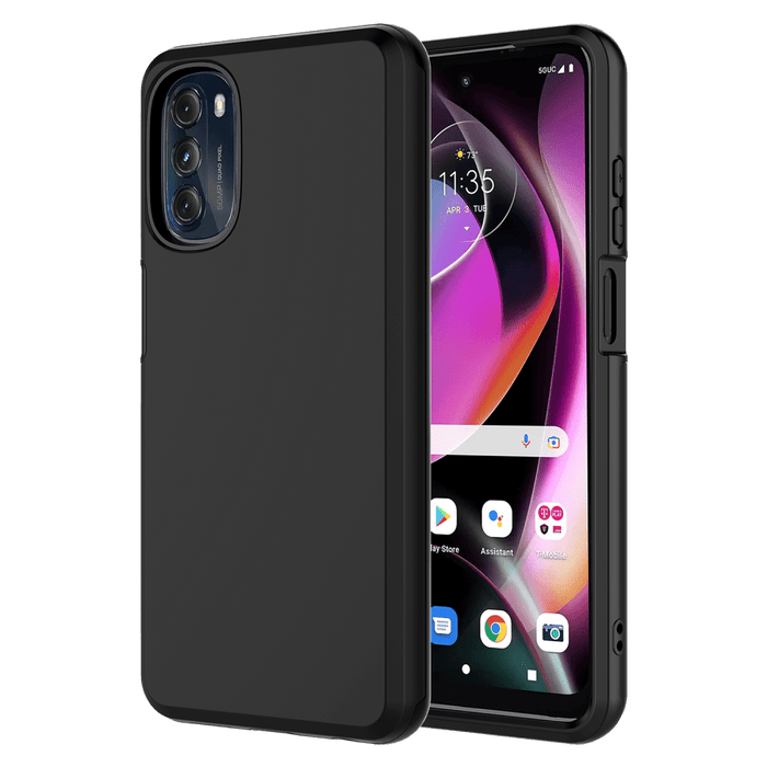 AMPD Classic Slim Dual Layer Case for Motorola Moto G 5G (2022) Black