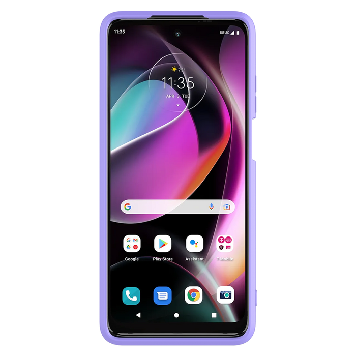 AMPD Classic Slim Dual Layer Case for Motorola Moto G 5G (2022) Purple