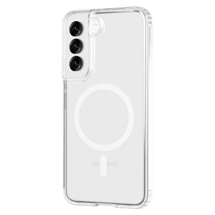 AMPD TPU / Acrylic Crystal Clear Case with Mag Ring for Samsung Galaxy S25 Plus Clear