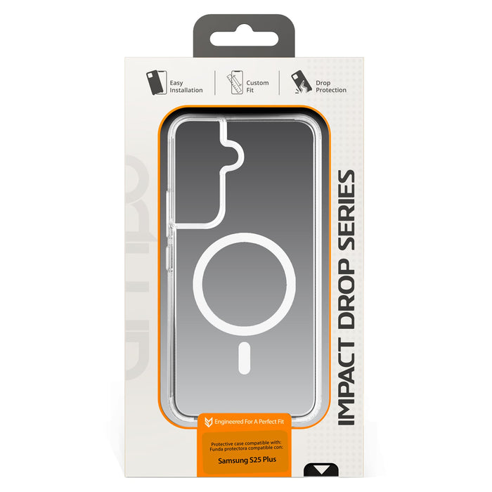 AMPD TPU / Acrylic Crystal Clear Magnetic Case for Samsung Galaxy S25 Plus Clear