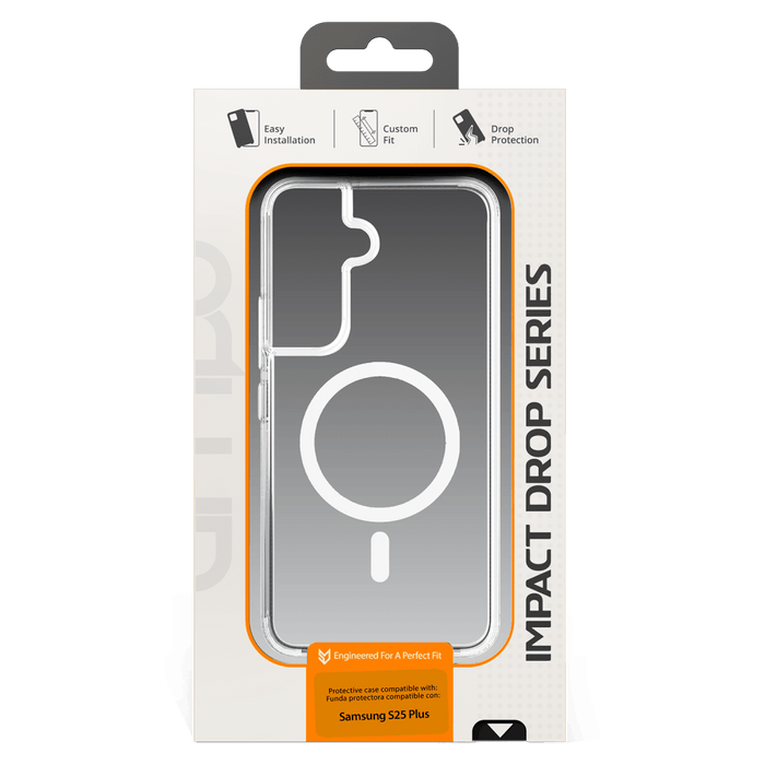 AMPD TPU / Acrylic Crystal Clear Case with Mag Ring for Samsung Galaxy S25 Plus Clear