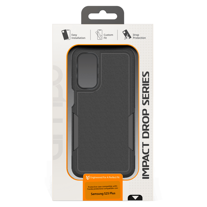 AMPD Dual Layer Hard Shell Military Drop Case for Samsung Galaxy S25 Plus Black