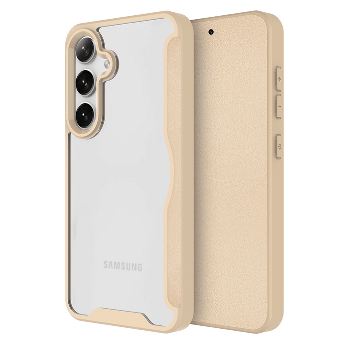 AMPD TPU / Acrylic Flip Wallet MagSafe Case for Samsung Galaxy S24 Tan