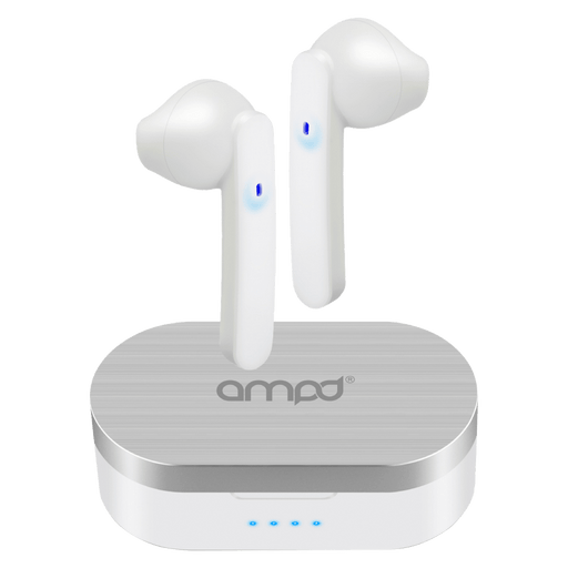 AMPD True Wireless In Ear Headphones with Smart Touch Controls and Charging Pack