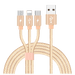 AMPD 3 in 1 Multi Tip USB Connection Cable Rose Gold