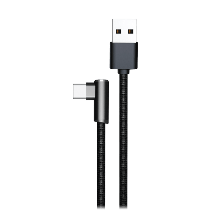 AMPD 90 Degree Gamer USB A to Type C Cable Black