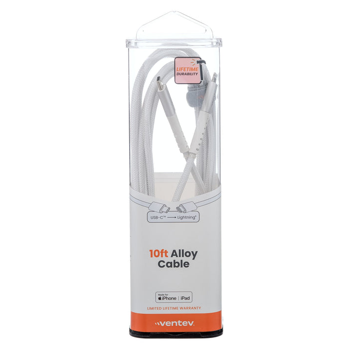 Ventev Alloy USB-C to Apple Lightning High Speed Ultradurable 10 Foot Cable