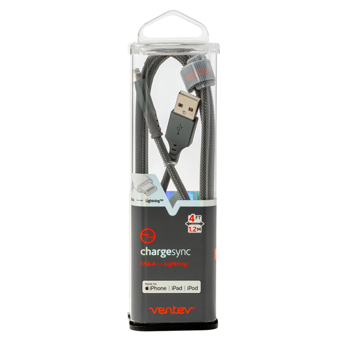 Ventev Alloy USB-A to Apple Lightning High Speed Ultradurable 4 Foot Cable