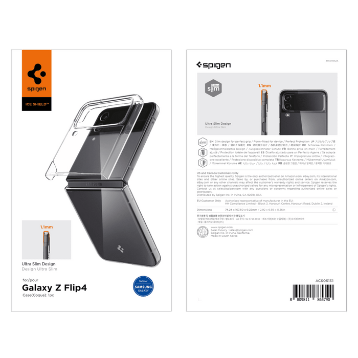 Spigen Ice Shield Case for Samsung Galaxy Z Flip4 Clear