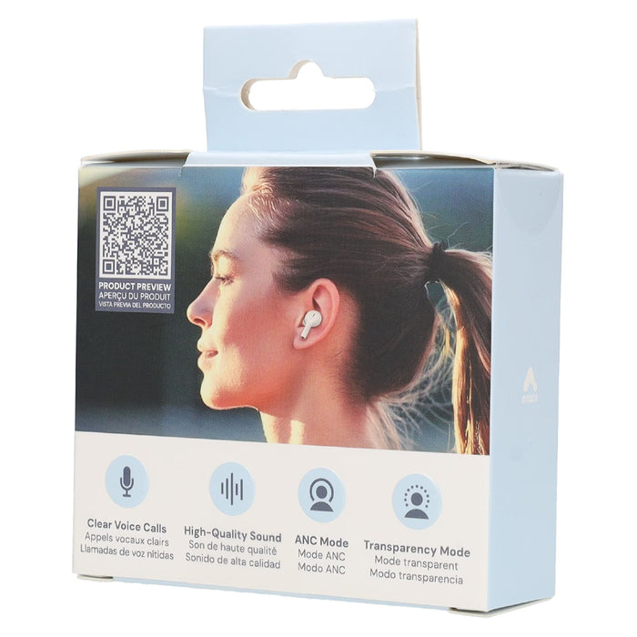Amaze - 5.0 True Wireless Earbuds with USB C Charging Case - White