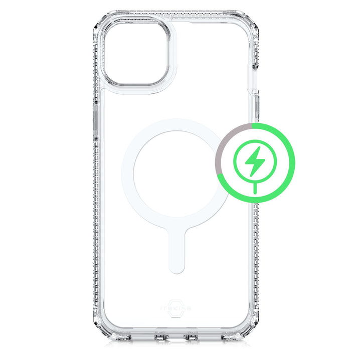 ITSkins Hybrid_R Clear MagSafe Case for Apple iPhone 15 / iPhone 14 / iPhone 13