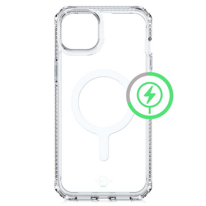ITSKINS Hybrid_R Clear MagSafe Case for Apple iPhone 15 / iPhone 14 / iPhone 13 Transparent